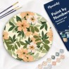 Peinture par numéros "Motif Floral" sur disque bois