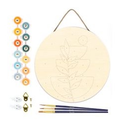 Peinture par numéros "Plante 2" sur disque bois