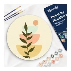 Peinture par numéros "Plante 2" sur disque bois