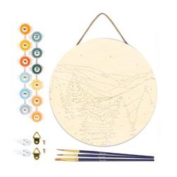 Peinture par numéros "Vallée d'Automne" sur disque bois