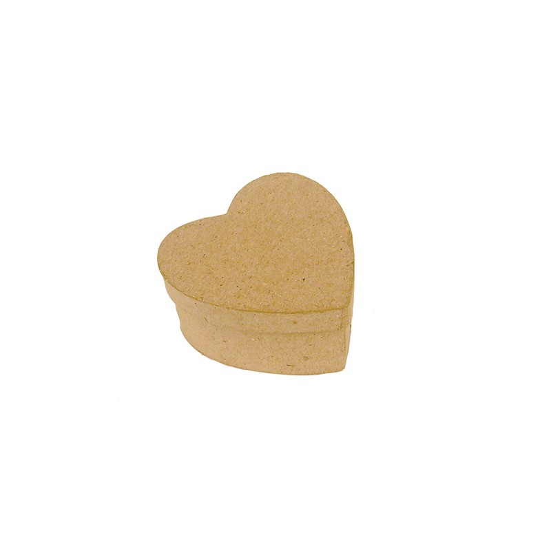 Mini-boite coeur en papier maché - 50x50