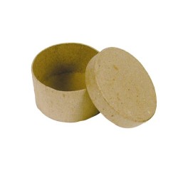 Set de 10 mini-boîtes rondes en papier maché