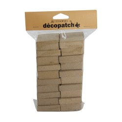 Set de 10 mini-boîtes carrées en papier maché - 50x50x30mm