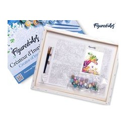 Peinture par numéros Girafe colorée moderne sur châssis 40x50 cm