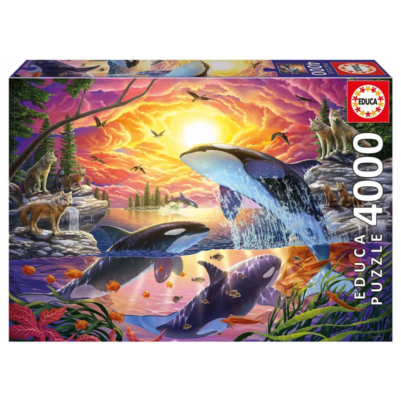 Puzzle 4000 pièces - Orques et loups