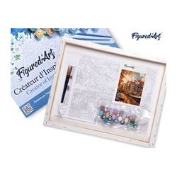 Peinture par numéros Soleil à Amsterdam sur châssis 40x50 cm