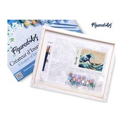 Peinture par numéros La Grande Vague de Kanagawa sur châssis 40x50 cm