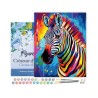 Peinture par numéros Zèbre coloré abstrait sur châssis 40x50 cm