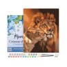 Peinture par numéros Couple lion et lionne sur châssis 40x50 cm