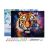 Peinture par numéros Tigre coloré abstrait sur châssis 40x50 cm
