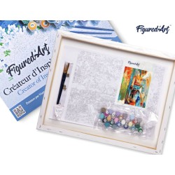 Peinture par numéros 40x50cm sur toile roulée - Beauté en couleurs