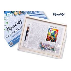 Peinture par numéros Koala coloré Abstrait sur châssis 40x50 cm