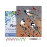 Peinture par numéros sur chassis 40x50cm - Oiseaux et arbre fruitier