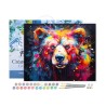 Peinture par numéros Ours coloré abstrait sur châssis 40x50 cm