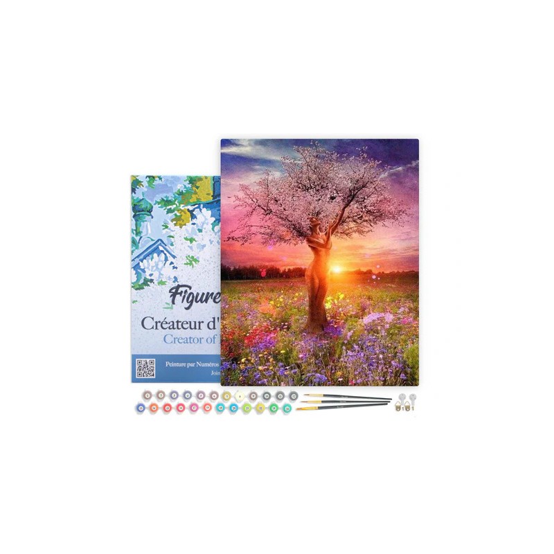 Peinture par numéros Arbre corps de femme sur châssis 40x50 cm