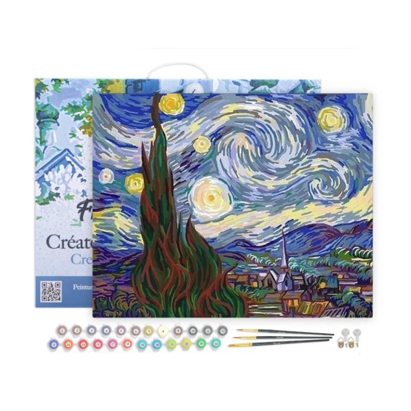 Peinture par numéros sur chassis 40x50cm - Van Gogh Nuite étoilée