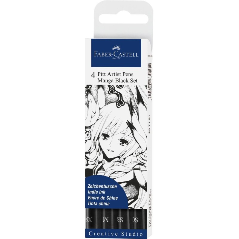 Set de 4 feutres Manga Black Pitt Artist Pen