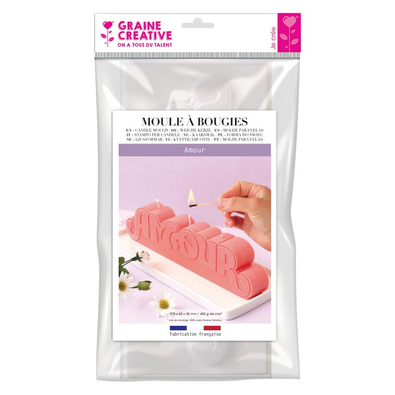 Moule à bougies thermoforme - Amour