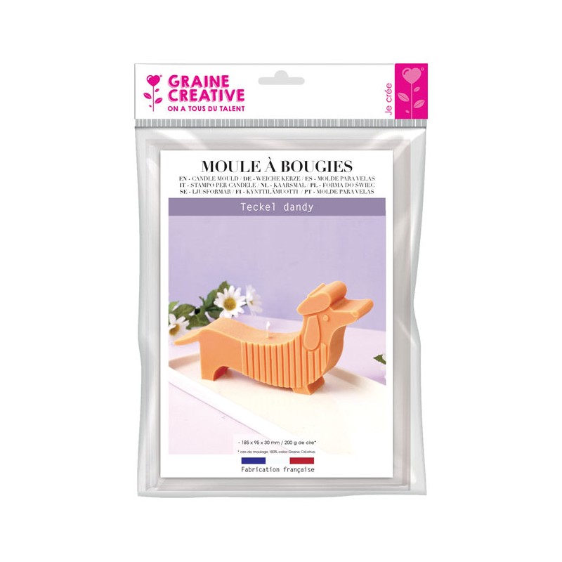 Moule à bougies thermoforme - Teckel dandy