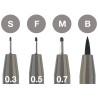 Set de 4 feutres gris chaud Pitt Artist Pen
