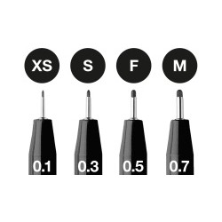 Set de feutres noirs Pitt Artist Pen