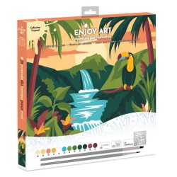 Peinture par numéros 30x30cm - Tropical canopée