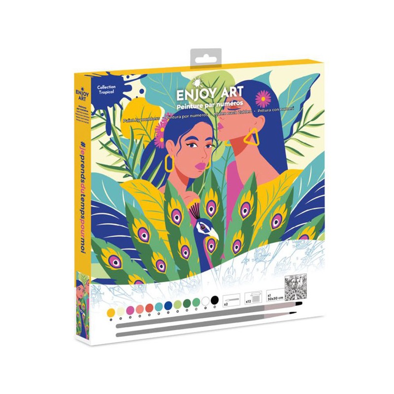 Peinture par numéros 30x30cm - Tropical eden