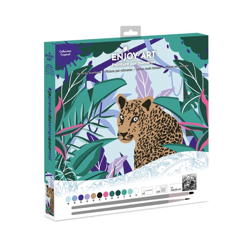 Peinture par numéros 30x30cm - Tropical crépuscule