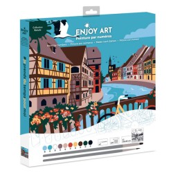 Peinture par numéros 30x30cm - Balade Alsace