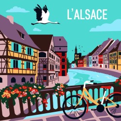 Peinture par numéros 30x30cm - Balade Alsace