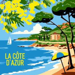 Peinture par numéros 30x30cm - Balade Côte d'Azur