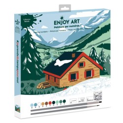 Peinture par numéros 30x30cm - Balade Alpes