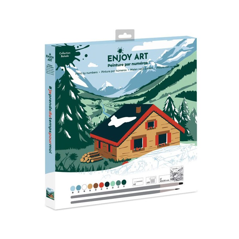 Peinture par numéros 30x30cm - Balade Alpes