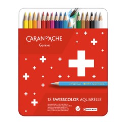 Boîte métal de crayons de couleurs aquarellables Swisscolor