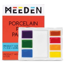 Palette rectangle en porcelaine 8 compartiments Meeden