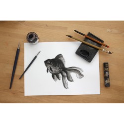 Papier dessin lavis technique Clairefontaine en feuille