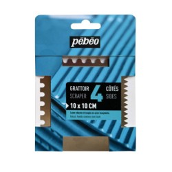 Grattoir à peinture en métal 4 effets 