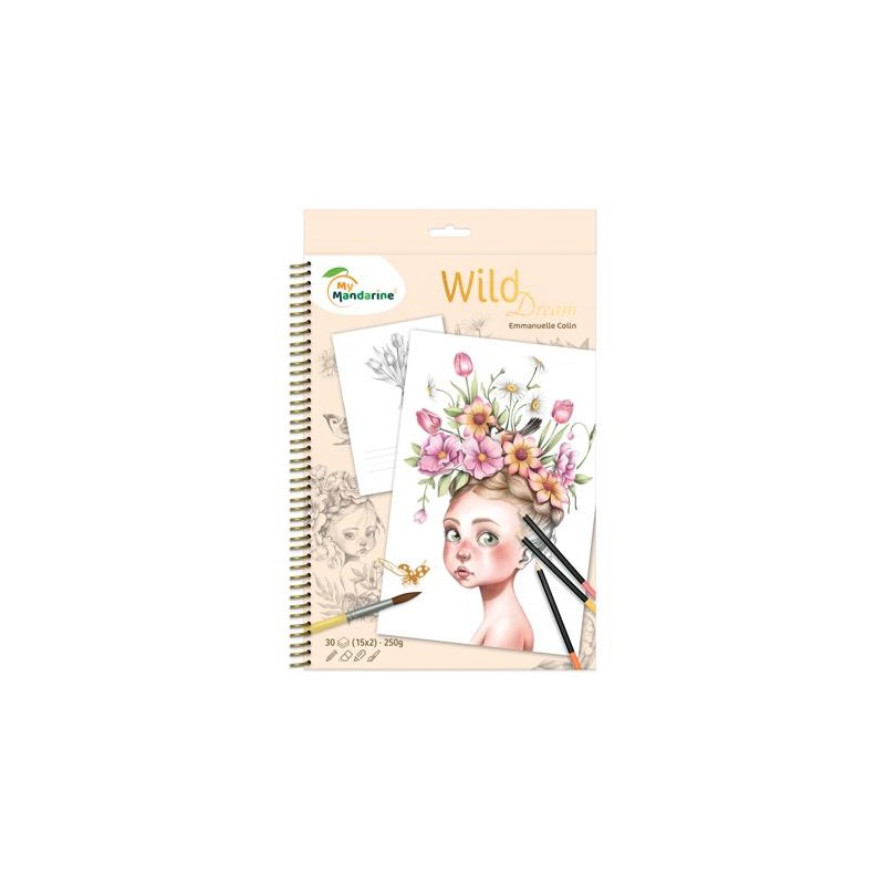 Carnet de coloriage A4 Wild Dream, de Emmanuelle Colin