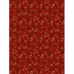 Pochette Décopatch Noël vintage , 4 feuilles 30x40 cm assorties