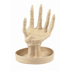 Plateau main gauche squelette en papier maché