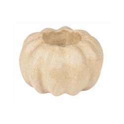 Bougeoir citrouille en papier maché