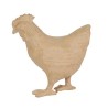 Poule en papier maché - 19 cm