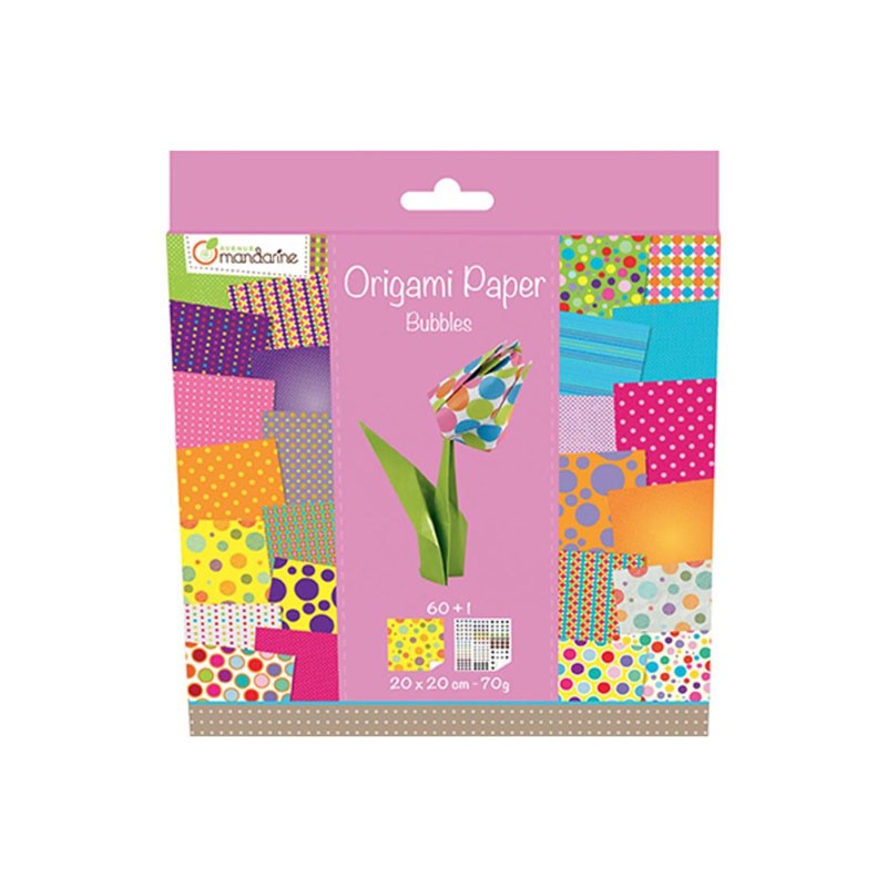 Papier Origami Bubbles 20x20 cm, pochette de 60 fls 70 g/m²