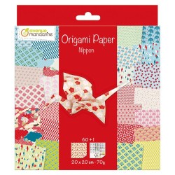 Pochette Origami Nippon 20x20cm, 60 fls 70 gm/²