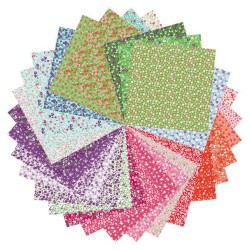 Papier Origami Liberty 20x20 cm , pochette de 60 fls 70 g/m²
