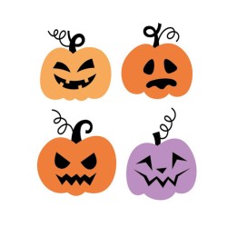 Matrice de découpe compatible - Set 4 Citrouilles x16pcs