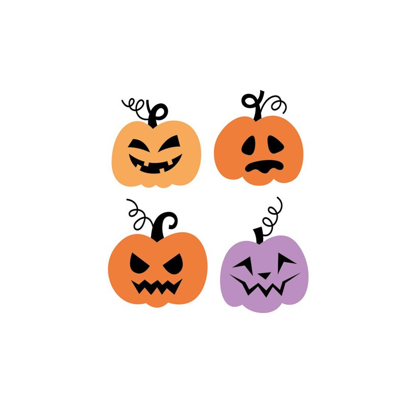 Matrice de découpe compatible - Set 4 Citrouilles x16pcs