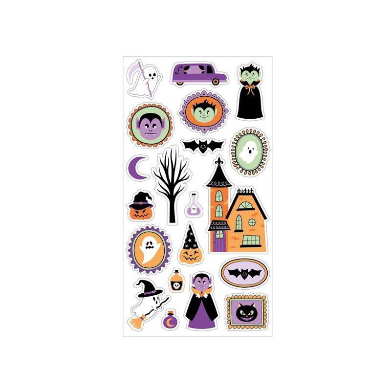 Stickers puffies Halloween x20 autocollants