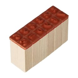 Set tampon bois - Chiffres antiques