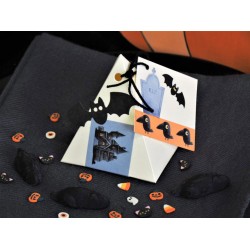 Masking tape 15mm x5m 2 rouleaux - Halloween Corbeau et momie